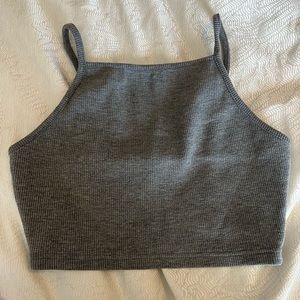 TOPSHOP GRAY CROP TOP